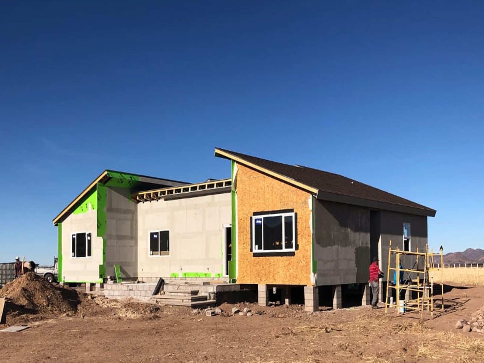 cabaña en tres secciones
