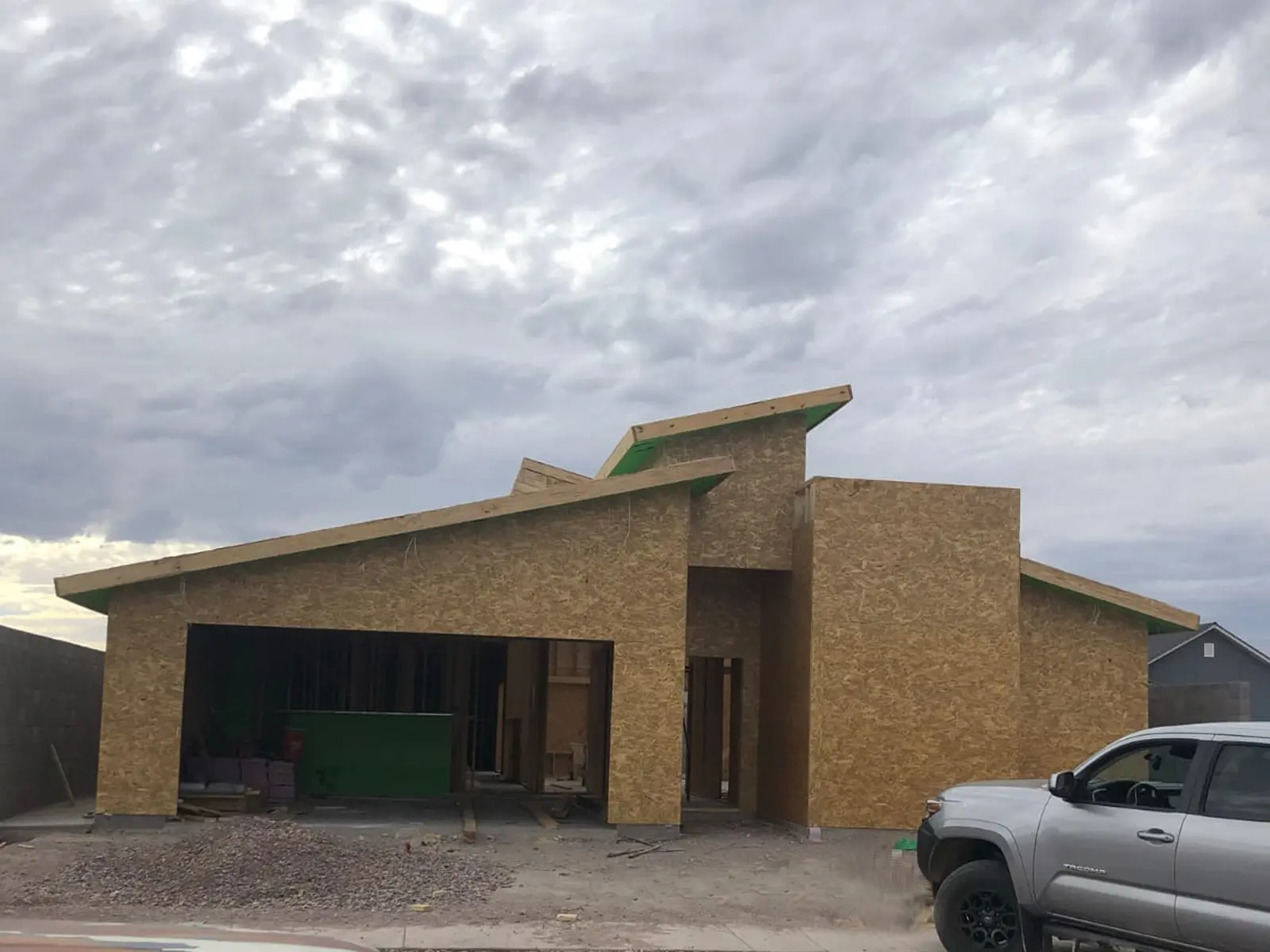 casa en progreso madera