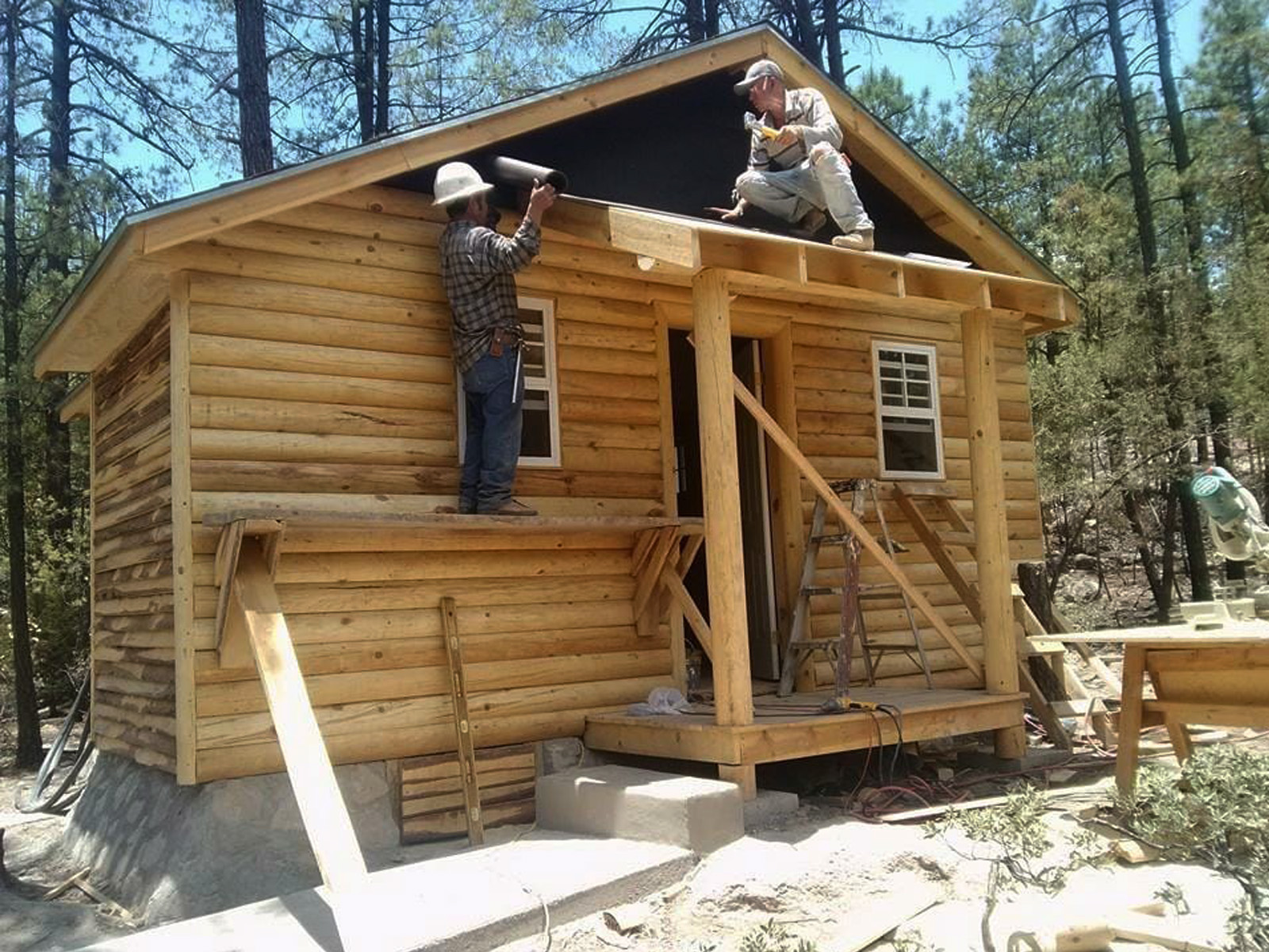Cabaña básica de campo construida con madera tratada tipo americano en La Sierra Tarahumara, Chihuahua, Cuauhtemoc, Jiménez, Madera, Delicias